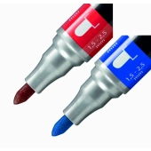 ZESTAW MARKERÓW STABILO 651/41 Mark-4-all permanentny z okrągłą końcówką, niebieski + czerwony ZESTAW MARKERÓW STABILO 651/41 Mark-4-all permanentny z okrągłą końcówką, niebieski + czerwony